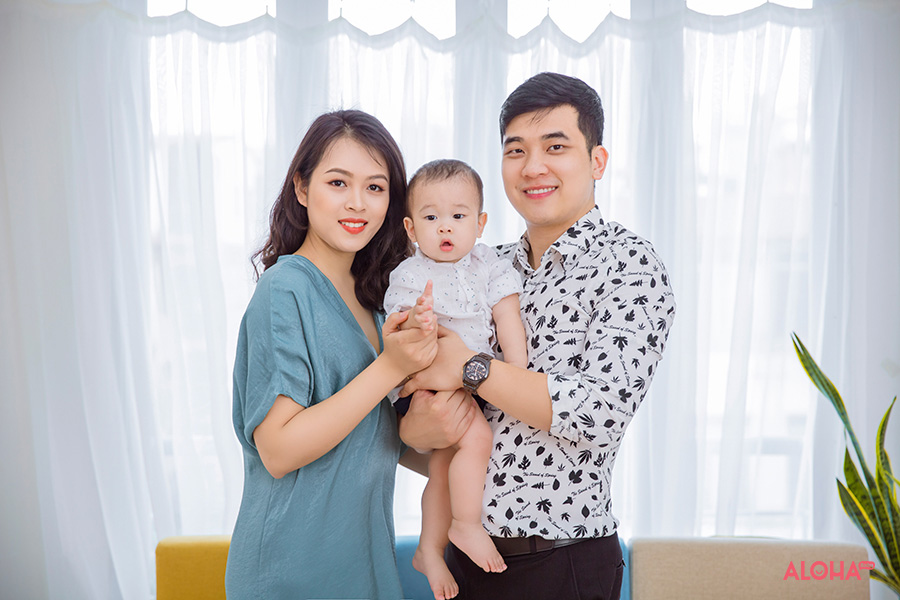 album ảnh gia đình bé nhật minh